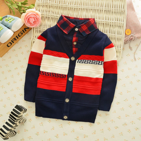 BibiCola Autumn Winter boys sweaters kntting cardigan casual boys pullovers Children's Kids Warm Clothes Gift For Boy 1